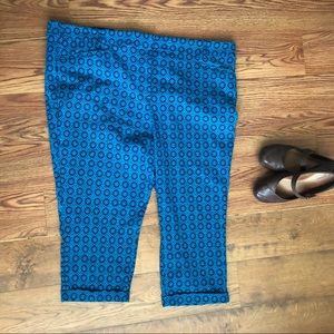 Lane Bryant blue cropped dress pants